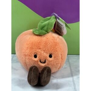 ORB Pickle & Plum Peach Fruit Plush Weighted Stuffed Toy‎ New With Tags